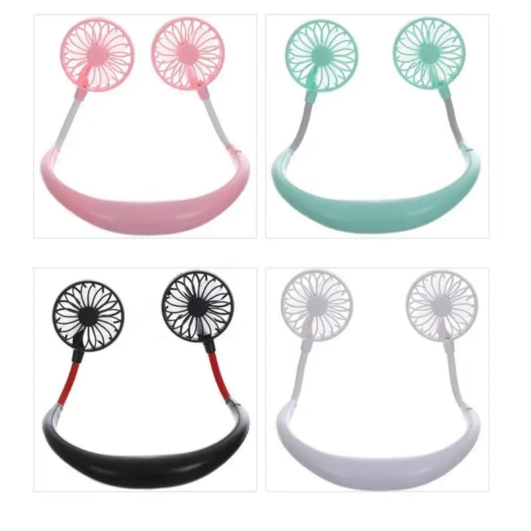 Rechargeable Portable Neck Fan – Hands-Free Cooling with Dual Adjustable Heads"