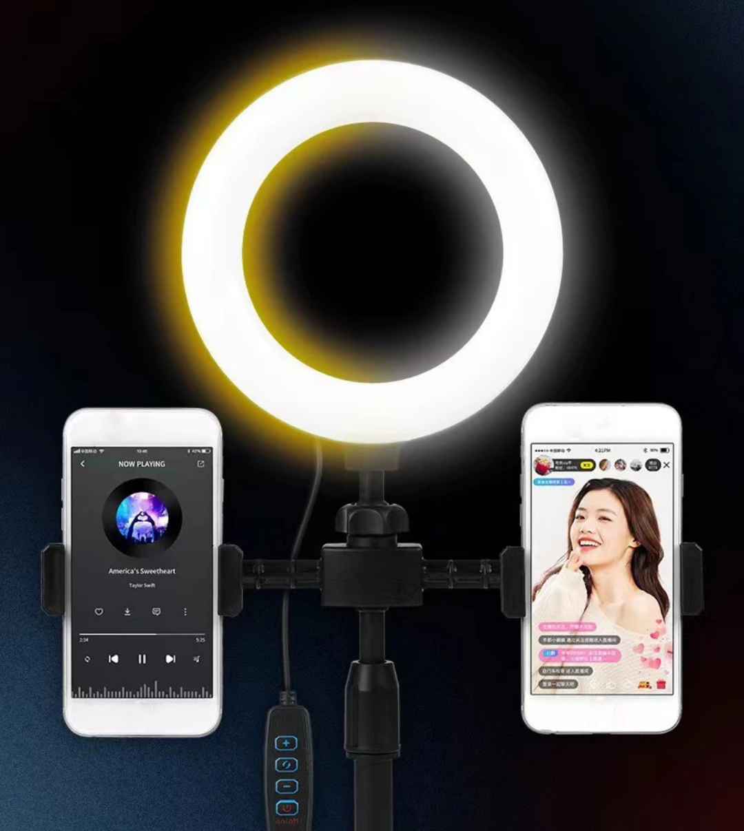 360 Photo Booth Machine for Parties Spin Camera Video Selfie Booth with Ring Light Selfie Holder, 39.4 in/100cm Photo Booth Station Props Portable Selfie Platform Stand