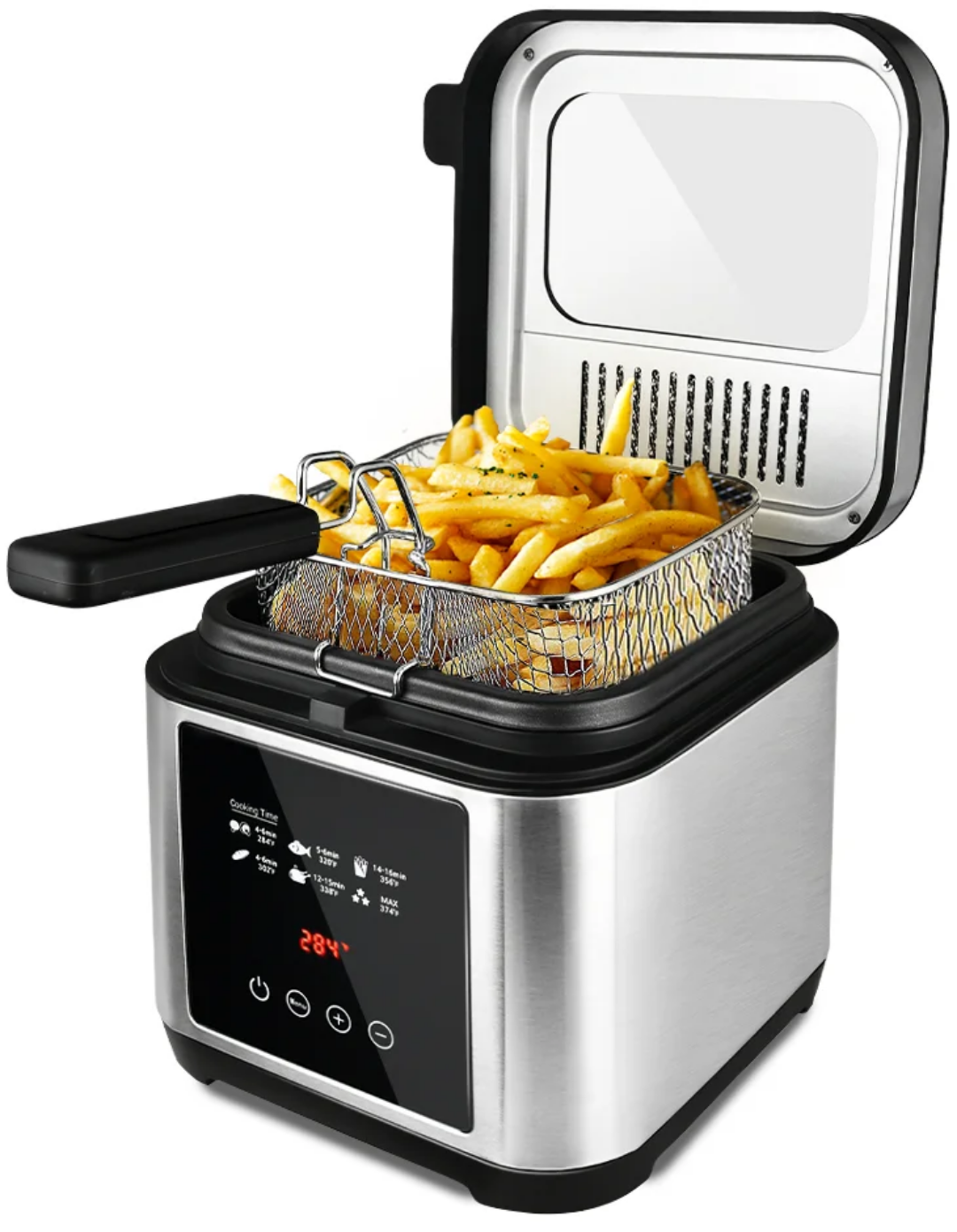 Premium Electric Deep Fryer with Digital Display ā Stainless Steel, 4L Capacity