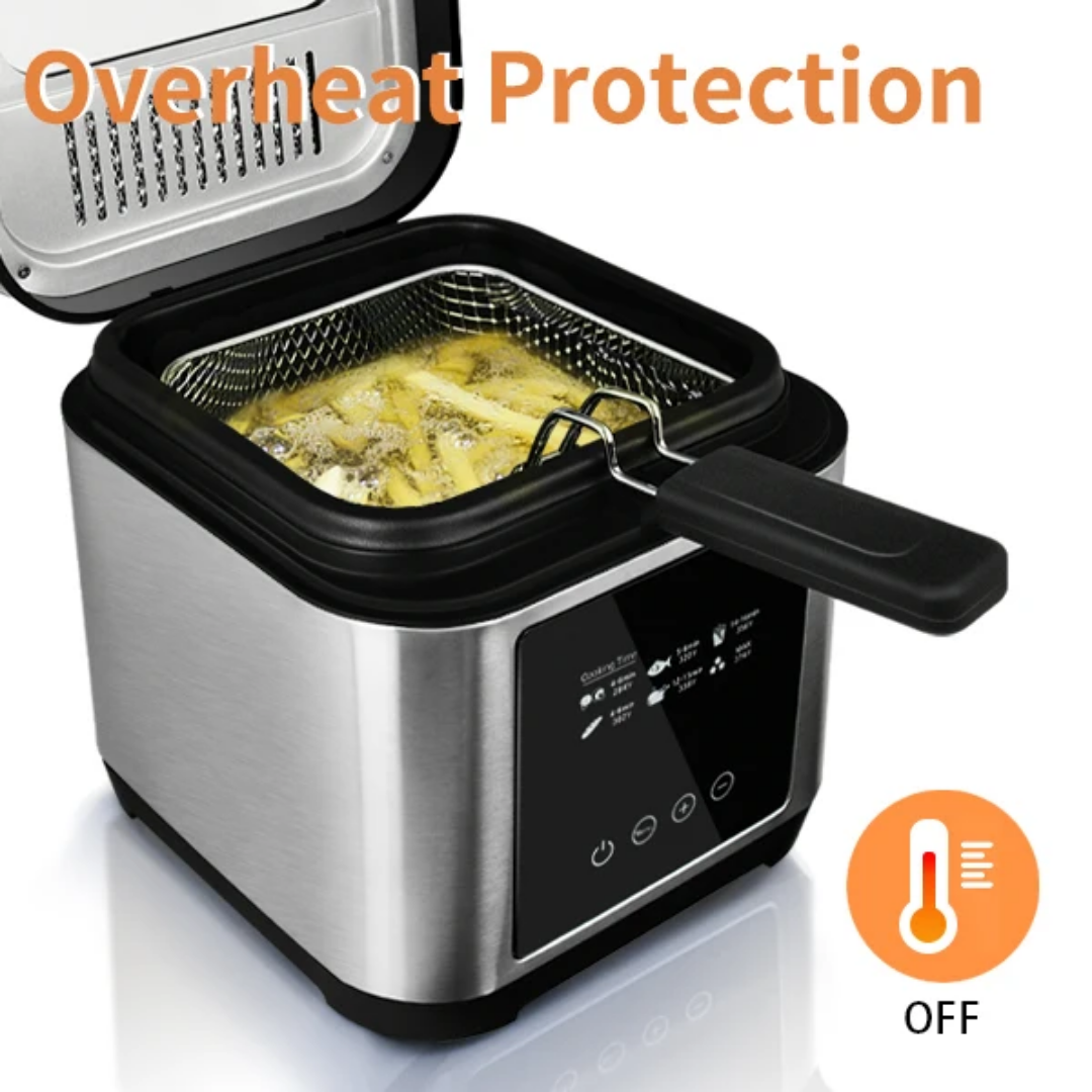 Premium Electric Deep Fryer with Digital Display ā Stainless Steel, 4L Capacity