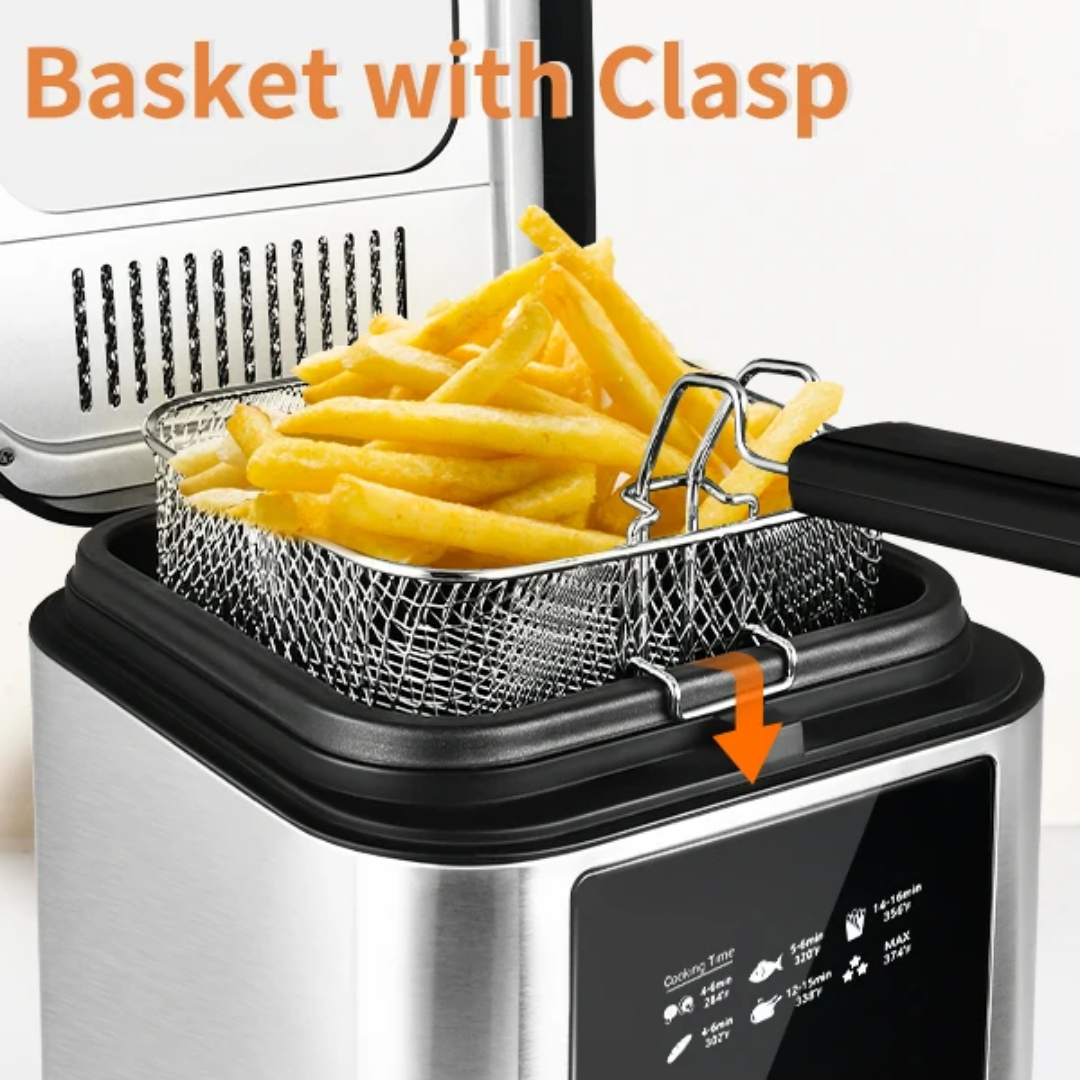 Premium Electric Deep Fryer with Digital Display ā Stainless Steel, 4L Capacity