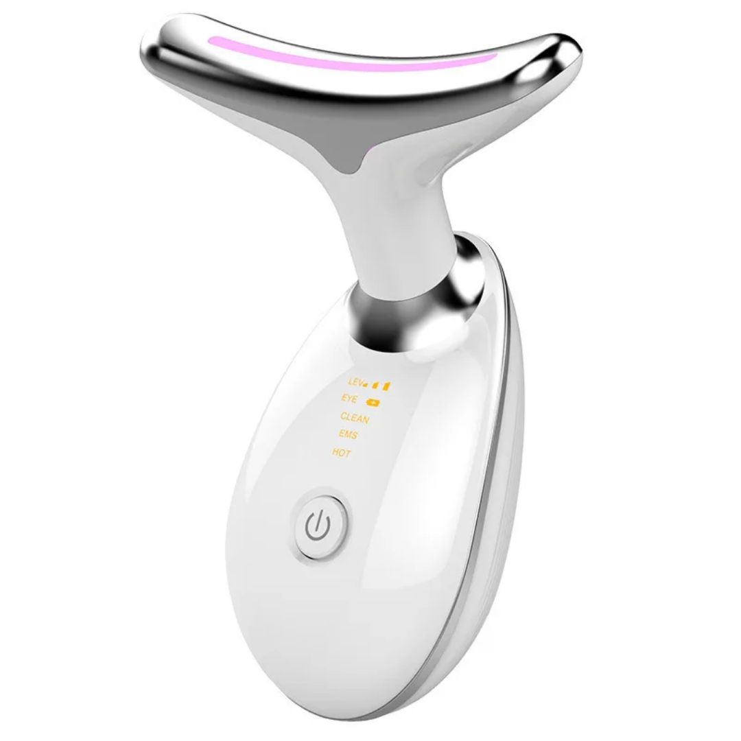 Boleouy 7-in-1 Beauty Device for Face and Neck,Firming Wrinkle Removal Tools,for Skin Care,Improve,Smooth,Glossy White