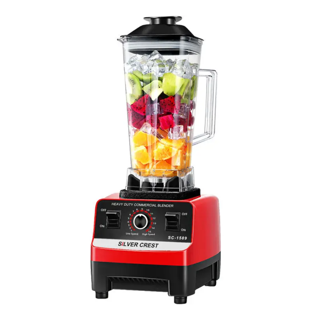 NEW 2200w Heavy Duty Commercial Grade Blender Mixer Juicer Food Professional With Smart 15 Timer Speed Quick Arrow