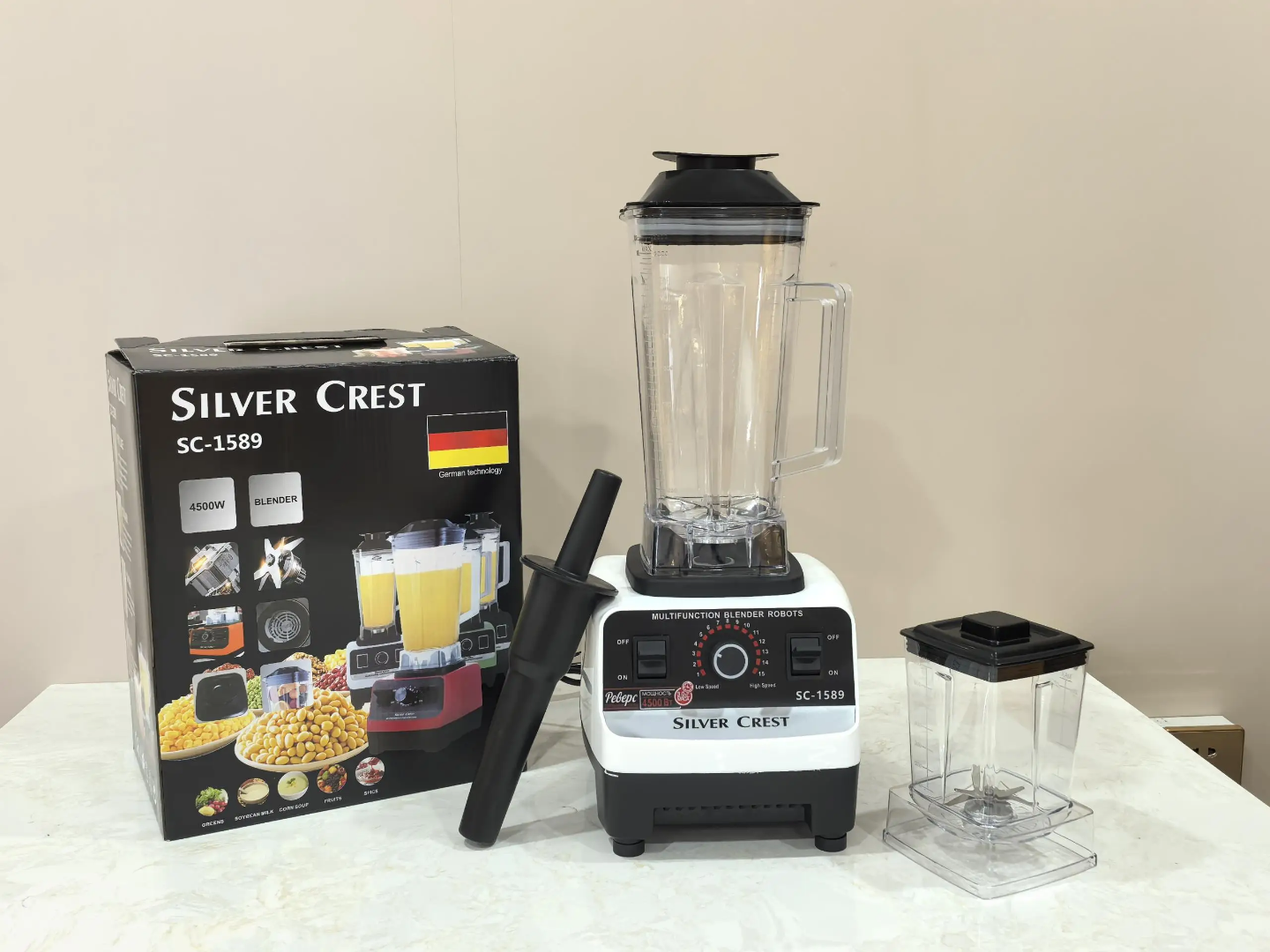 NEW 2200w Heavy Duty Commercial Grade Blender Mixer Juicer Food Professional With Smart 15 Timer Speed Quick Arrow