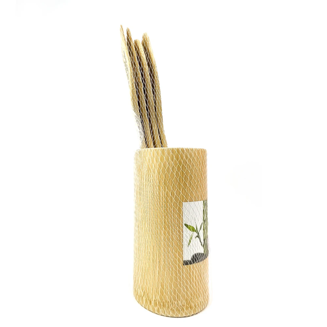 Home Centre Davos Bamboo 4 Piece Utensil Set with Holder - Brown