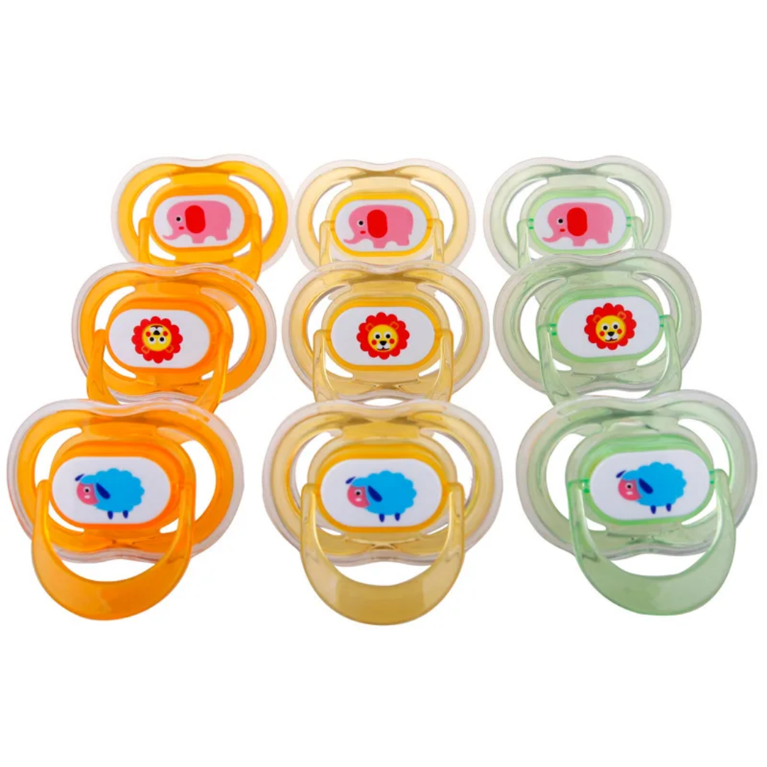 Adult Size Large Shield Pacifiers Bone Shaped Cutie Pacifier Orange