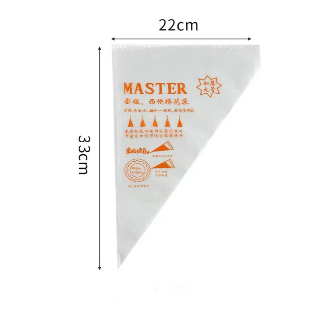 100 Pcs/set Pastry Piping Bag Disposable Cake Decorating Bags Anti-Burst Cupcake Icing Bags