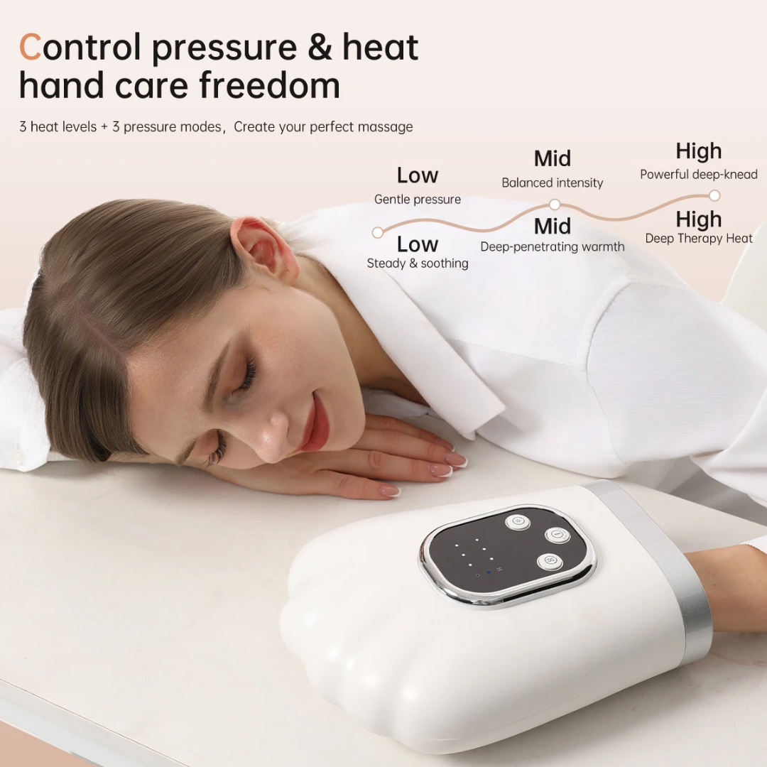 Electric Hand Massager with Heat & Pressure Therapy
