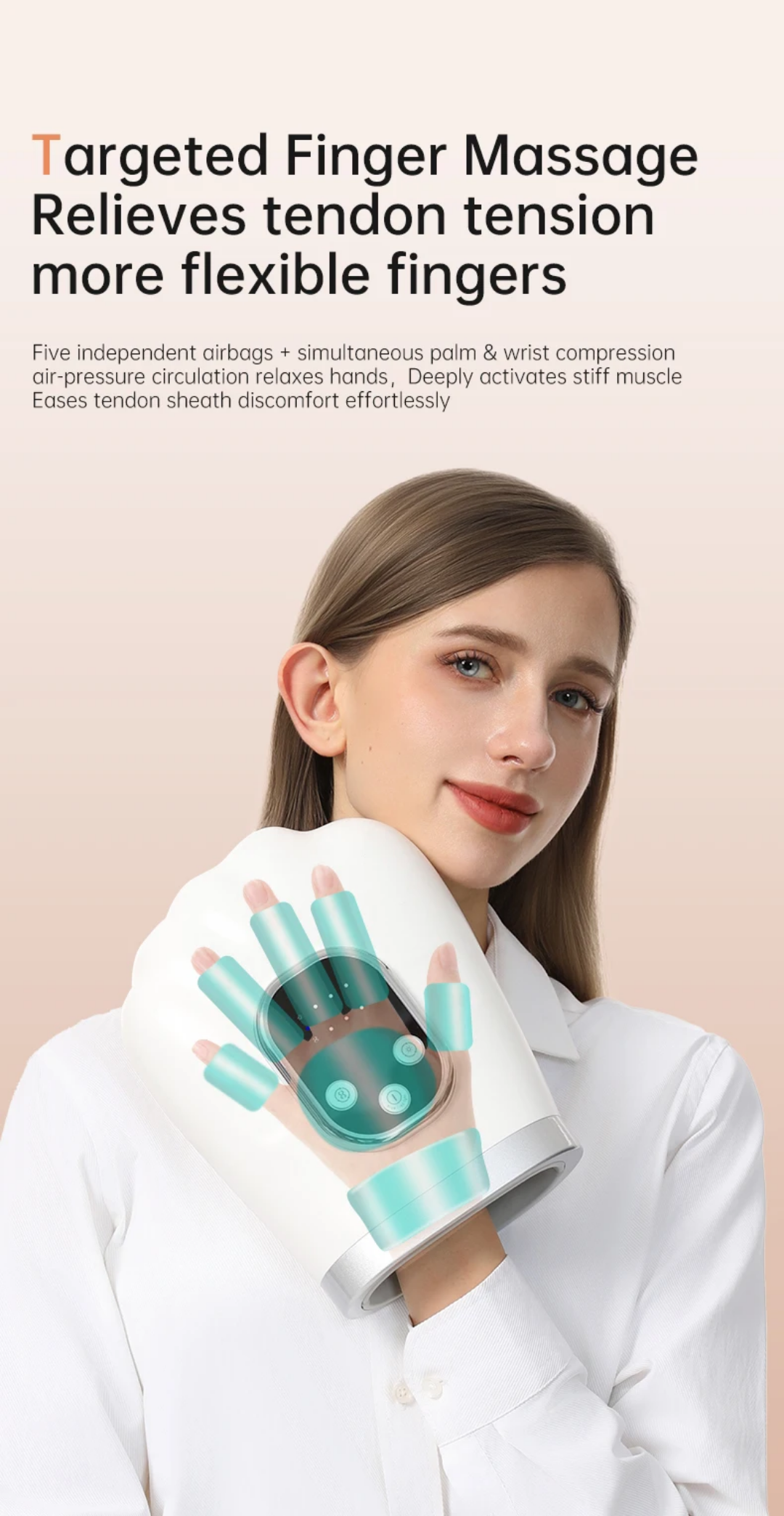 Electric Hand Massager with Heat & Pressure Therapy