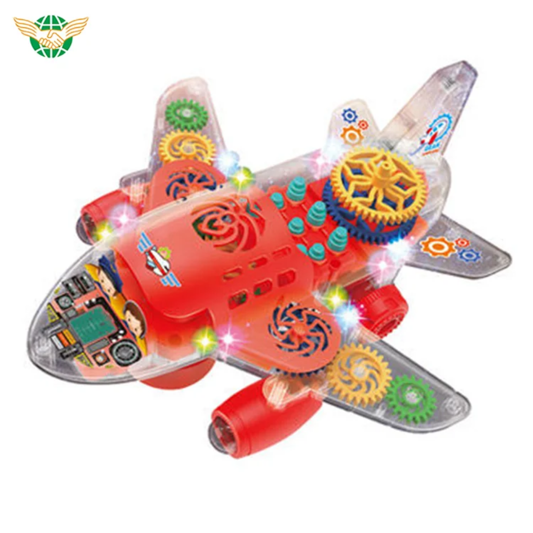 Sponsored Visit the RAINBOW RIDERS Store RAINBOW RIDERS Transparent Gear Plane Colorful Flash Music Airplane Toy Boys & Girls Musical Electric Toys with Bump & Go Action Plane with 3D Lightning, Moving Gears