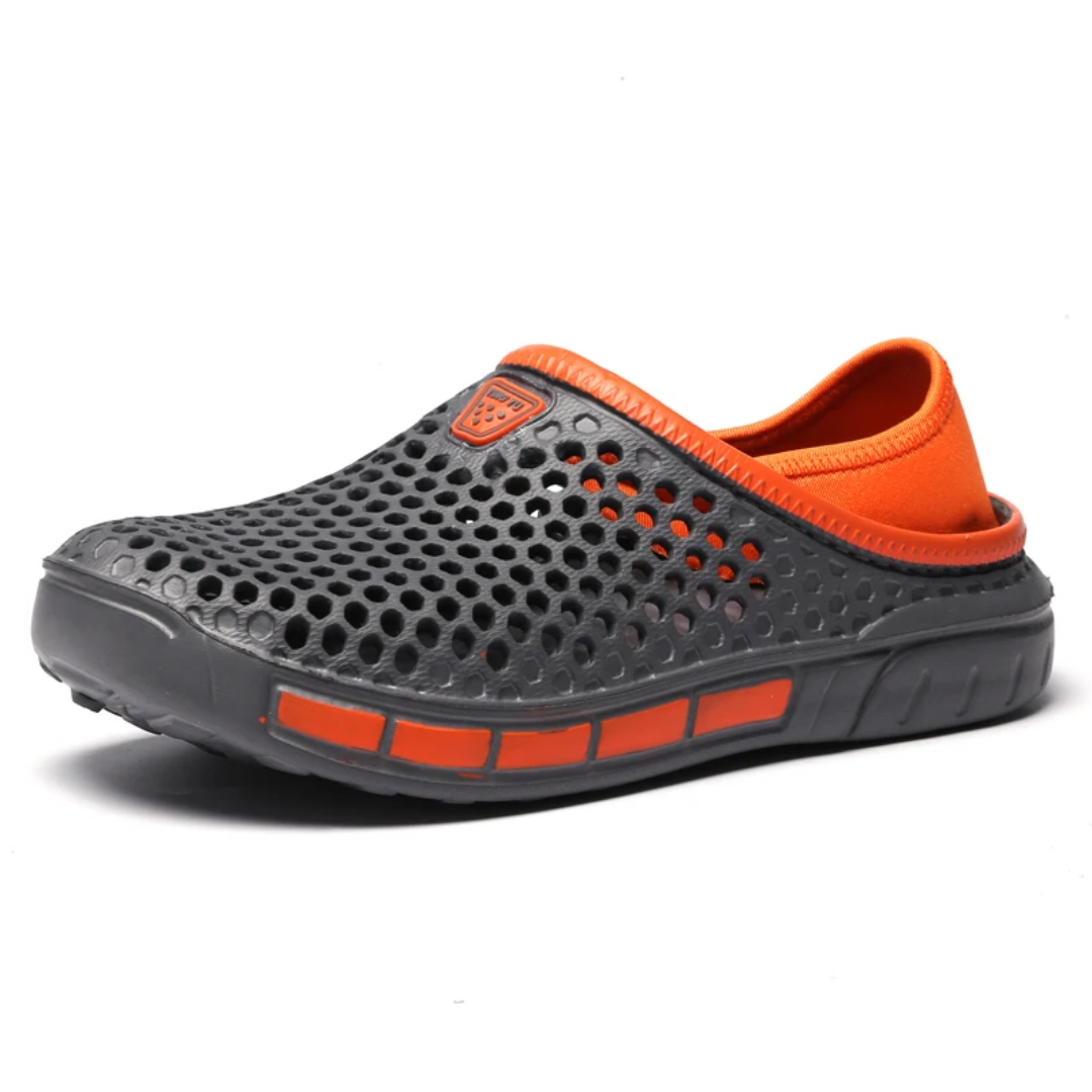 Men'S Stylish Solid Color And Color-Blocked Hole Shoes: