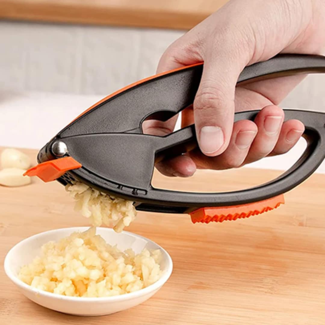 6-in-1 Multi-Function Garlic Press with Peeler, Crusher & Grater Tool