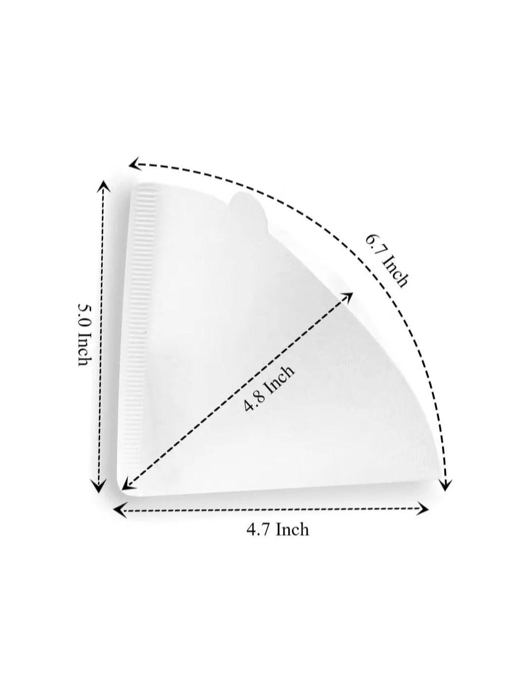 100 Piece Coffee Paper Filter V60 Size 02 White