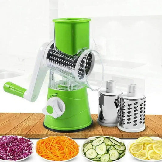 3-in-1 Rotary Vegetable Slicer & Grater – Multi-Function Kitchen Tool