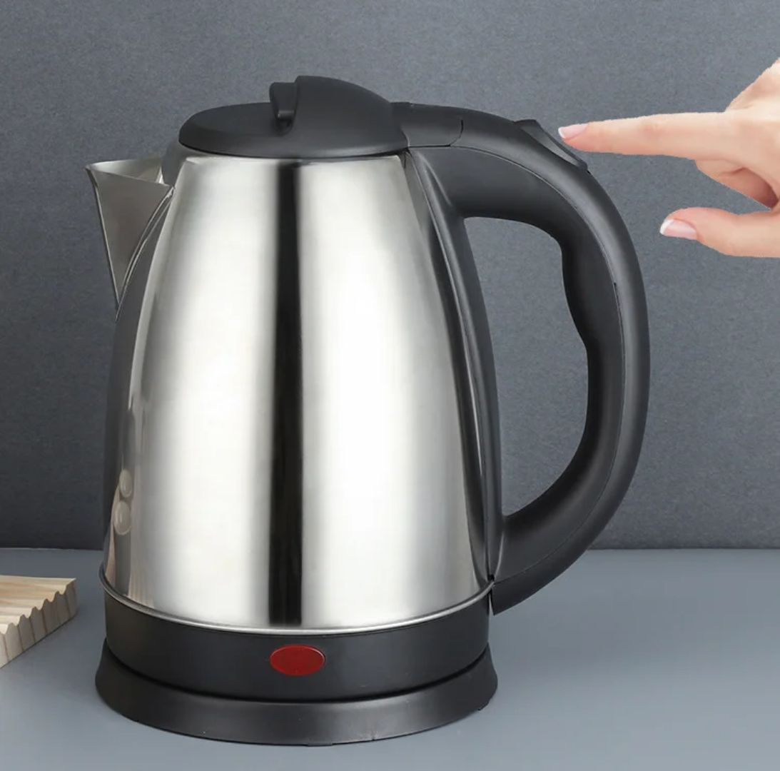 Kivara Electric Water Kettle Power 1500W, Made of Stainless Steel with On/Off Switch, Indicator, 2.0 Liter, 63220 Silver/Black 2 Years Warranty