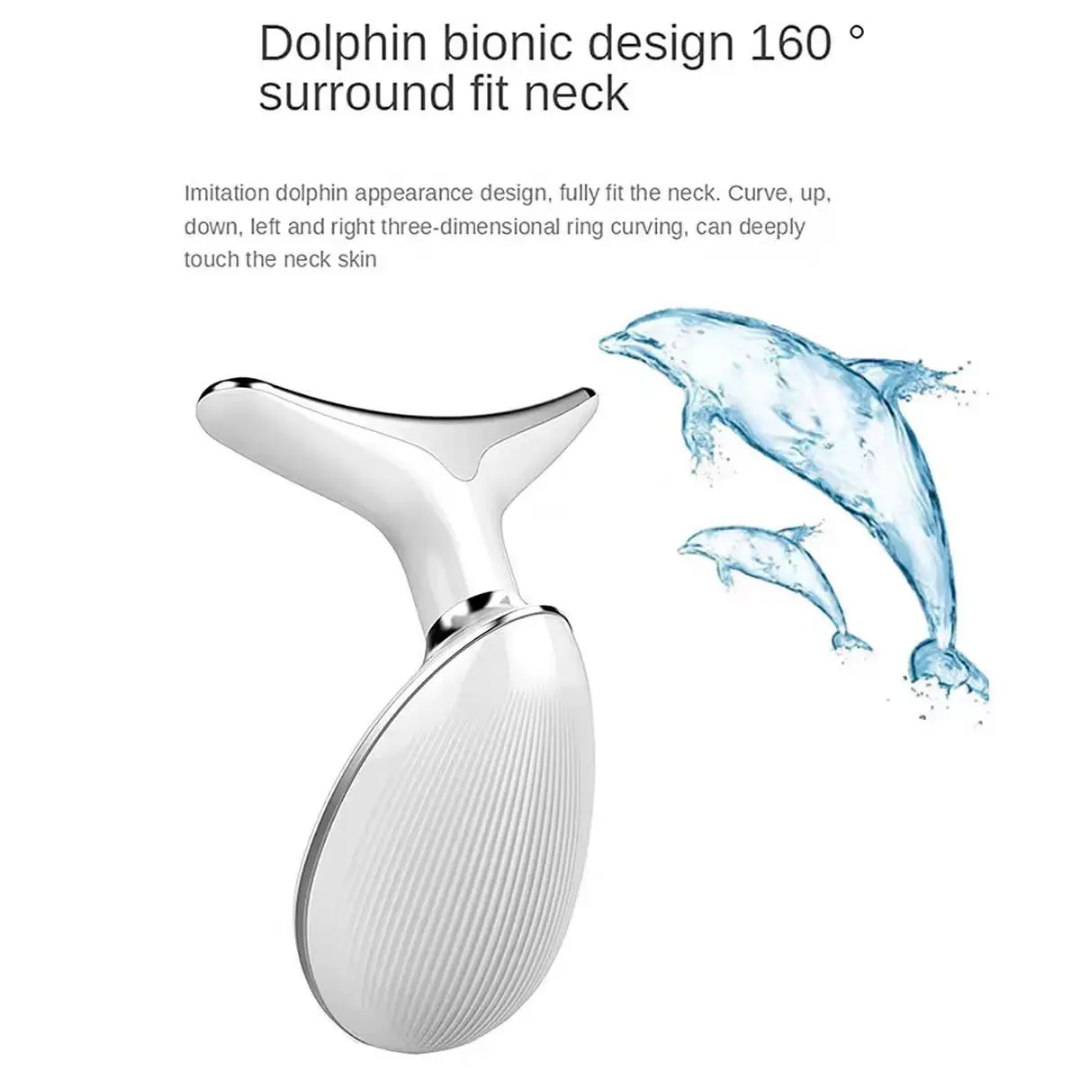 Boleouy 7-in-1 Beauty Device for Face and Neck,Firming Wrinkle Removal Tools,for Skin Care,Improve,Smooth,Glossy White