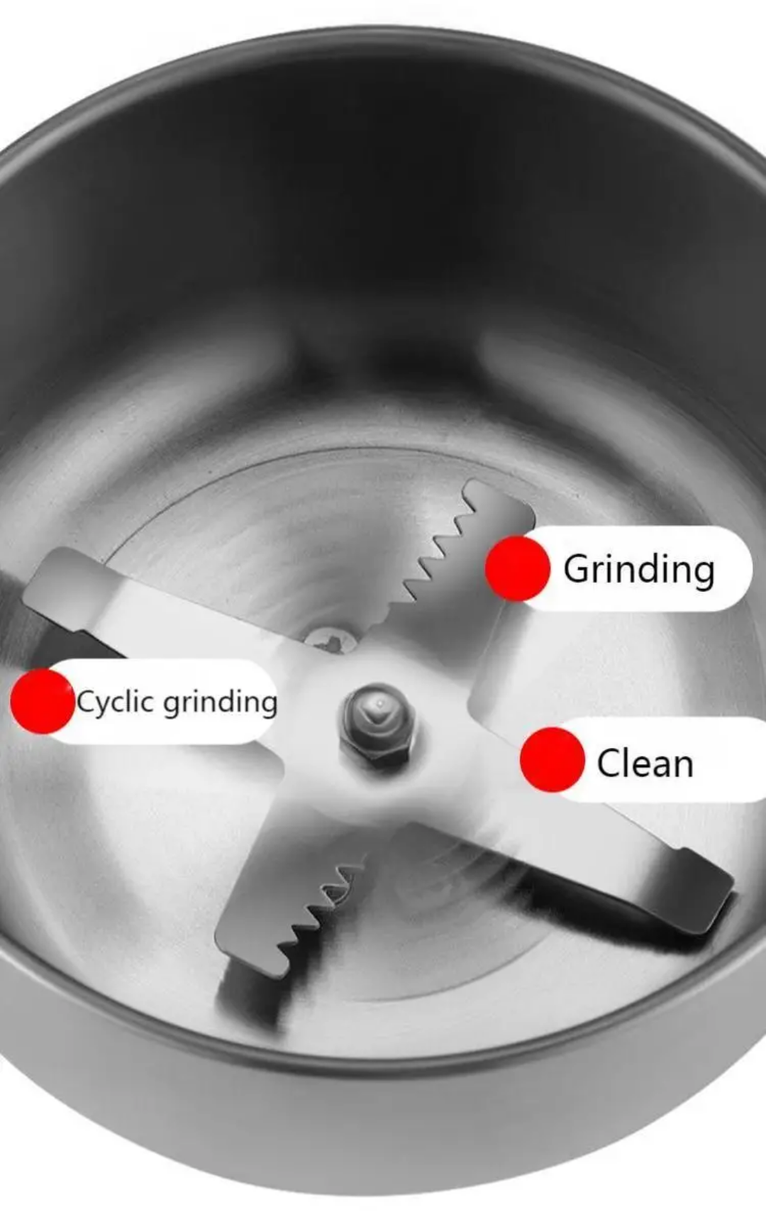 60Gram 160W Electric Coffee Grinder with Powerful Motor, With Removable S/S Bowl, For Grind Spices, Herbs, Nuts, Grains, Orange S64/OR 2 Years warranty
