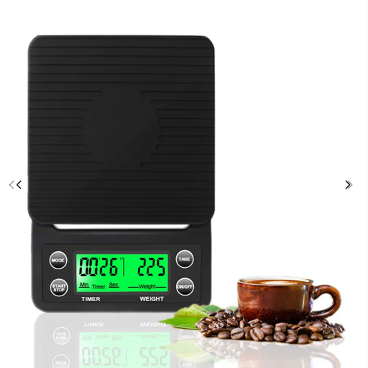 Coffee Scale with Timer, Pour Over Coffee Espresso Scale, High Precision Kitchen Electronic Scales for Coffee Brewing, with LCD Display(Black)
