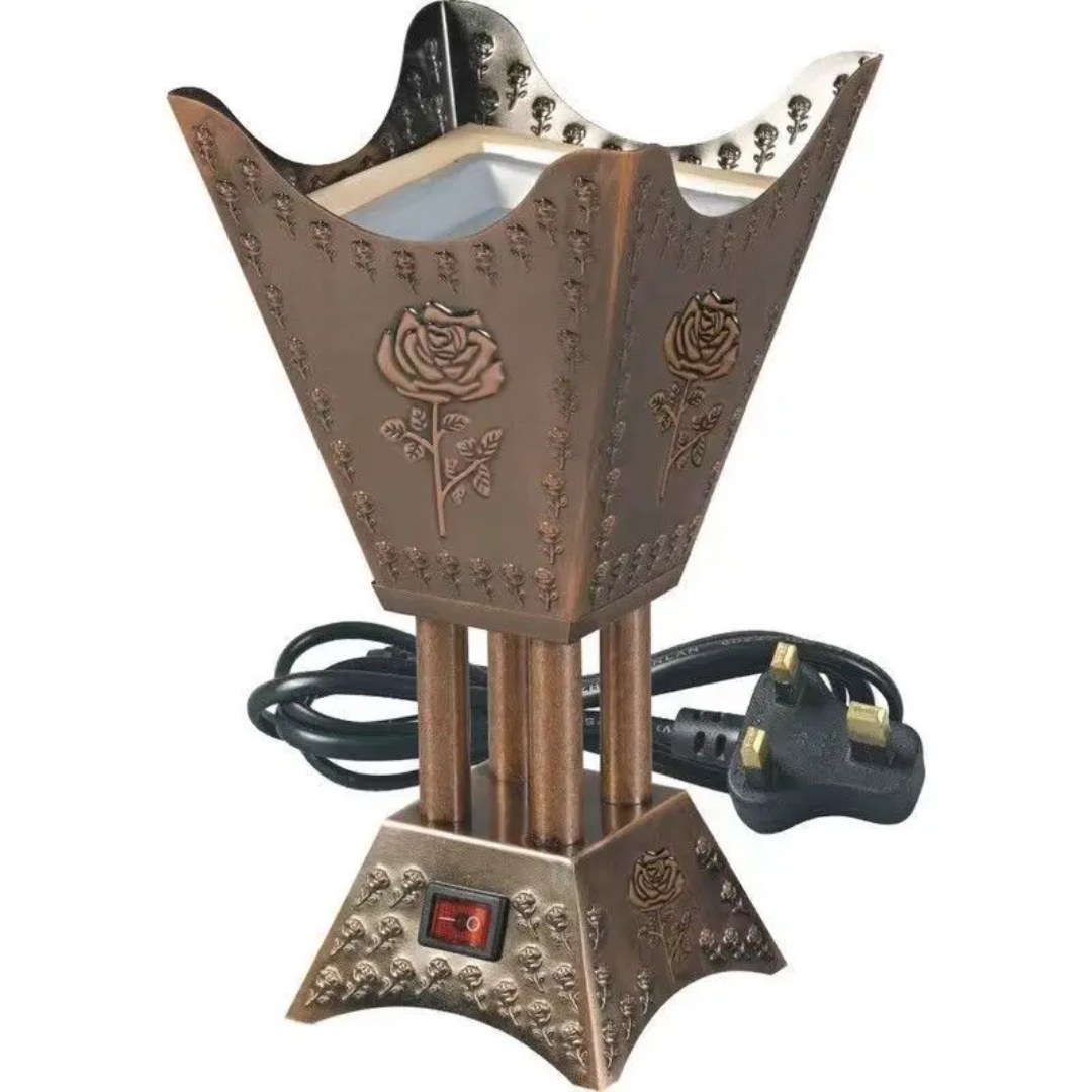 Arab Electric Incense Bukhoor Oud Burner 14.1 X 12.4 X 21.9cm - Gold -