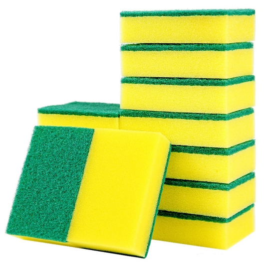 Individually Wrapped Sponges, Kitchen Dishwashing Sponge Bulk, Non-Scratch Scrubbers, Sponges for Cleaning Kitchen, Bathroom, and Household, Non-Scratch Sponges Safe for Non-Stick Cookware (60)