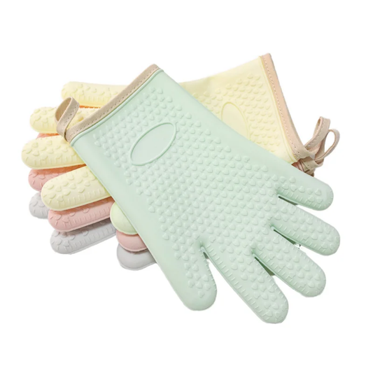Oven Mitts Set, Heat Resistant 600f Silicone Oven Mitts, Soft Lining Good Grip, Waterproof Mitt Potholders, Oven Gloves and Food Tong Sets, for Grilling, Baking, Pot Holders Cooking, Kitchen(2 Pack)