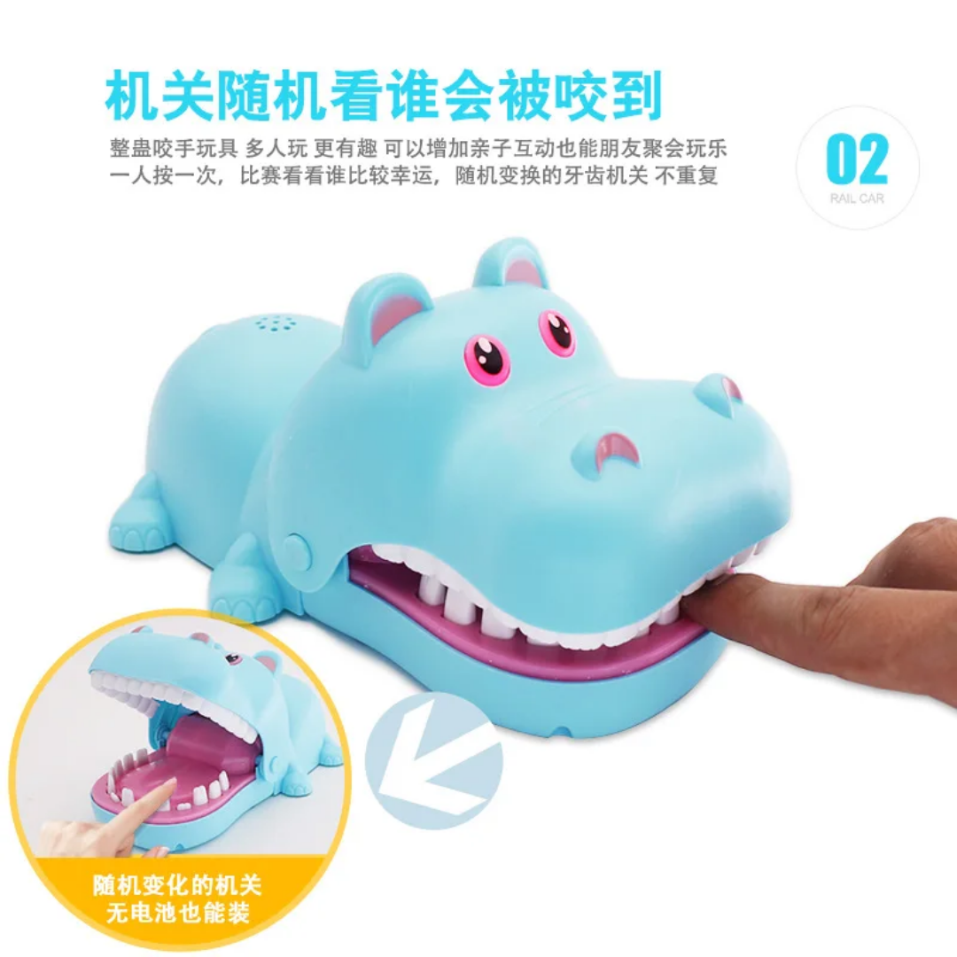 Interactive Crocodile Finger Biting Toy- Interactive Party Board Game Toy for Multiple Players-Pulling Game for Youngsters 3+, Perfect Party Gift