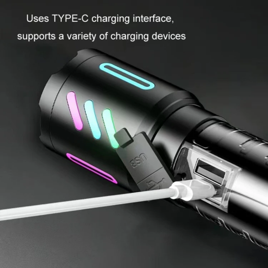 Ultra Bright Multi-Function Rechargeable LED Flashlight