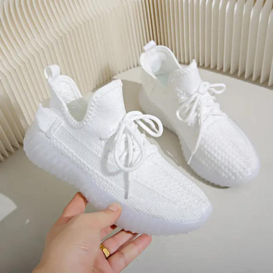 Crystal Ice Knit Sneakers – Shine with Every Step"