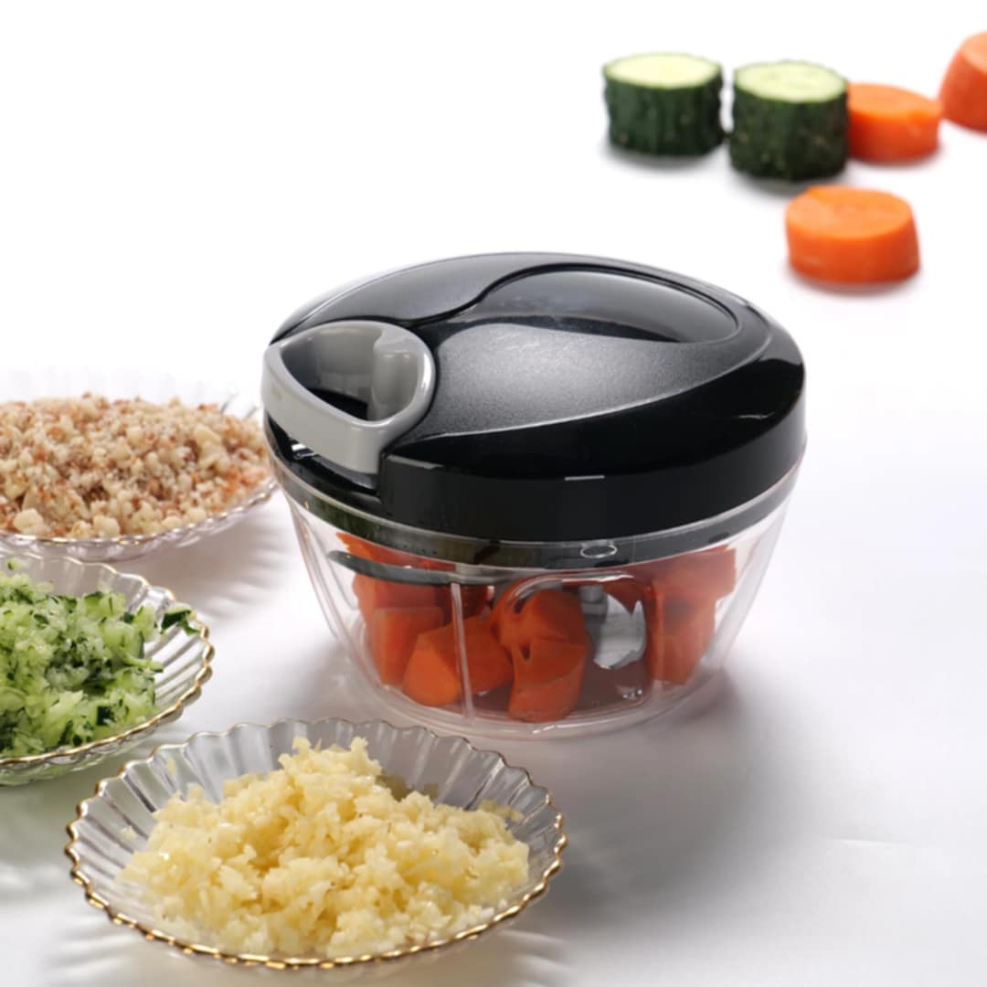 Manual Hand-Pull Food Chopper – Mini Vegetable & Onion Cutter