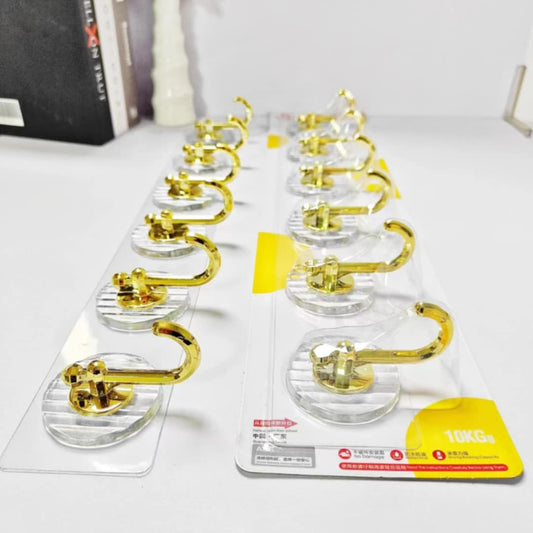GOLDEN 6 Hooks Hanger Self Adhesive Clothes Hanger ٦