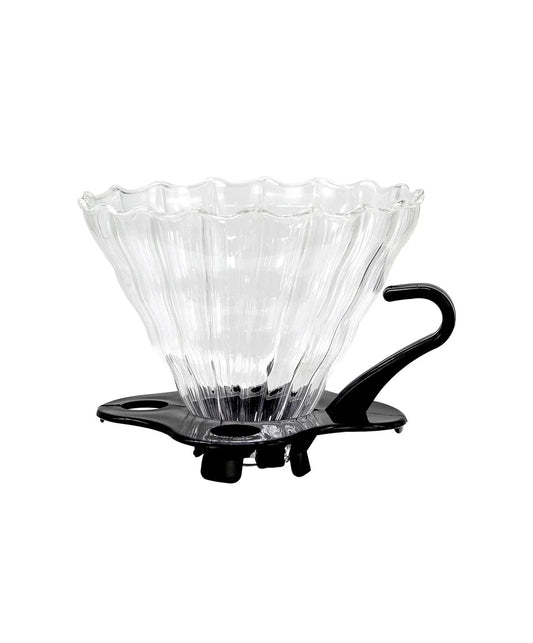 Reusable Glass V60 Coffee Dripper Funnel | Pour Over Coffee Maker, Hand Brewed Coffee Filter Cup |  Ideal for Coffee Lovers