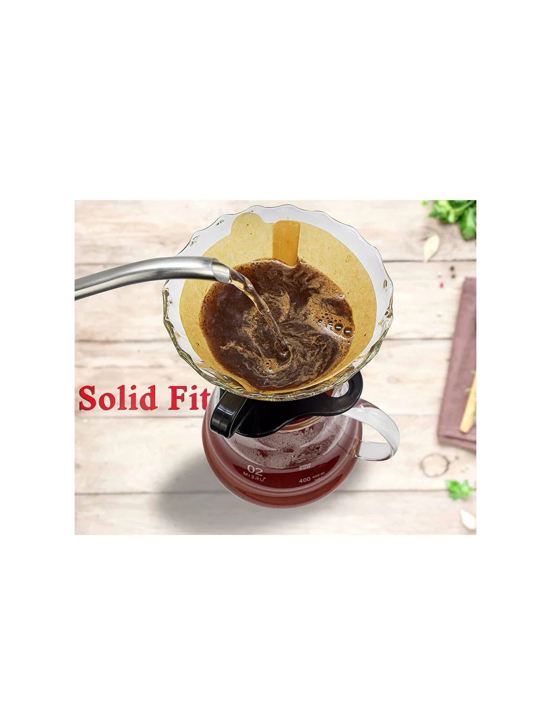 V60 Manual Coffee Share Pot With Filter Glass Clear