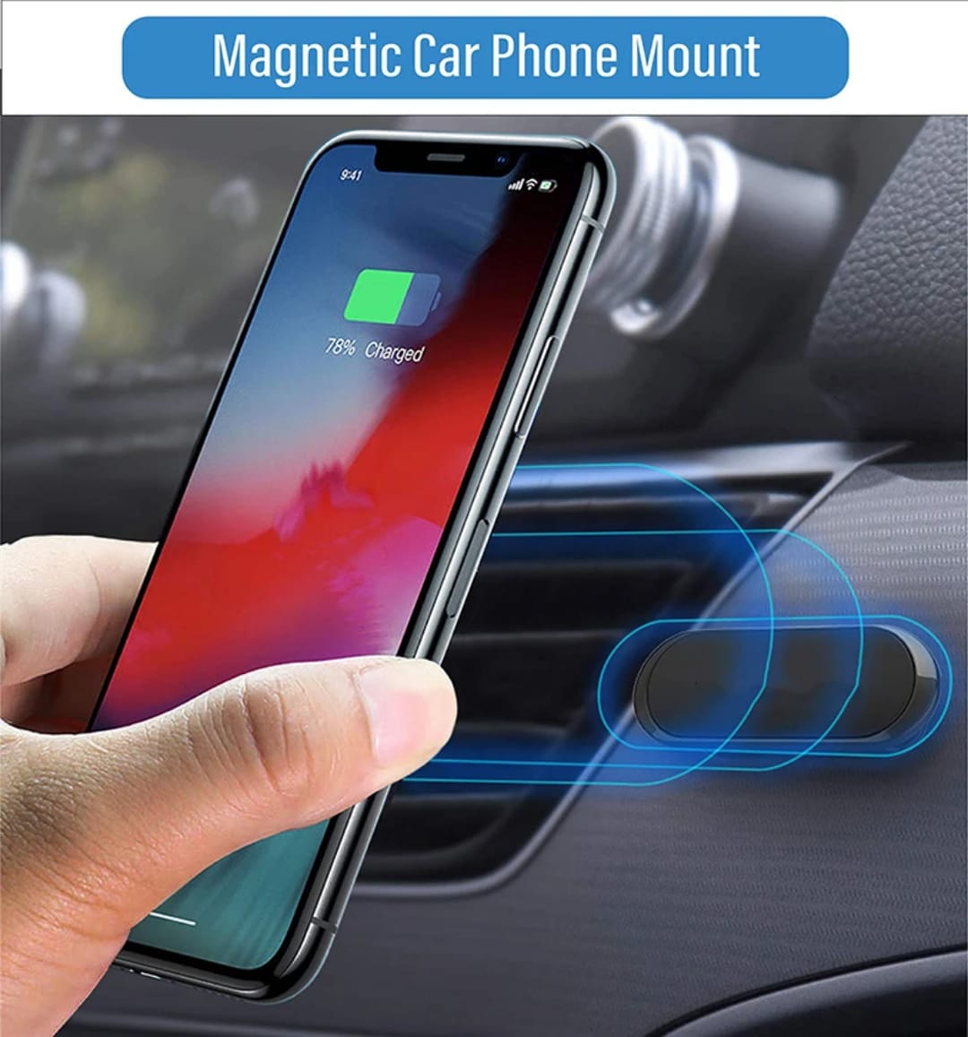 Go-Des Mobile Holder Key Holder 360° Rotation With Cable Holder For Car Home Office Kitchen Zinc Alloy - GDHD708