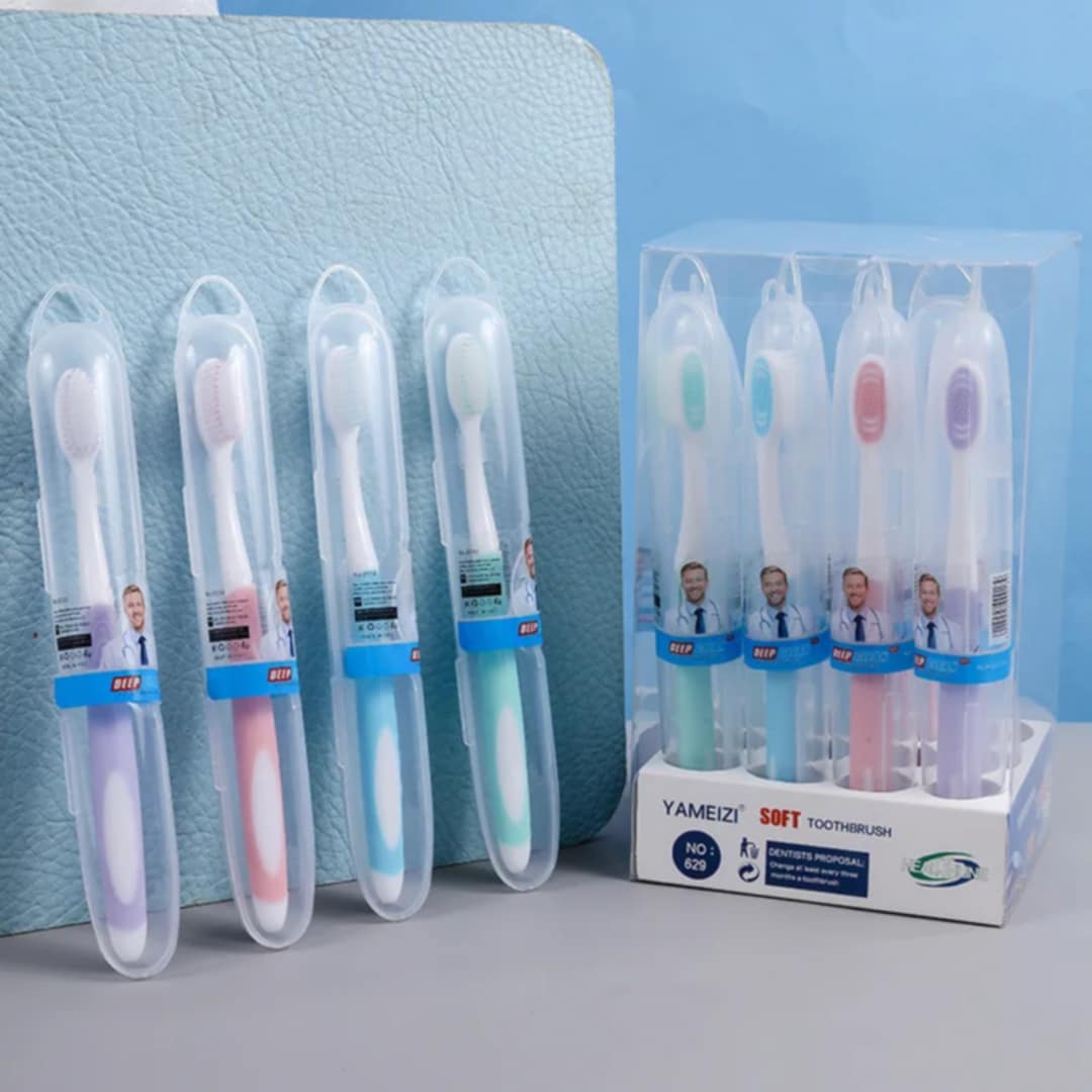 Caibomaoyi Extra Soft Toothbrushes, Periodontist Design Tapered Bristles for Sensitive Teeth & Receding Gums