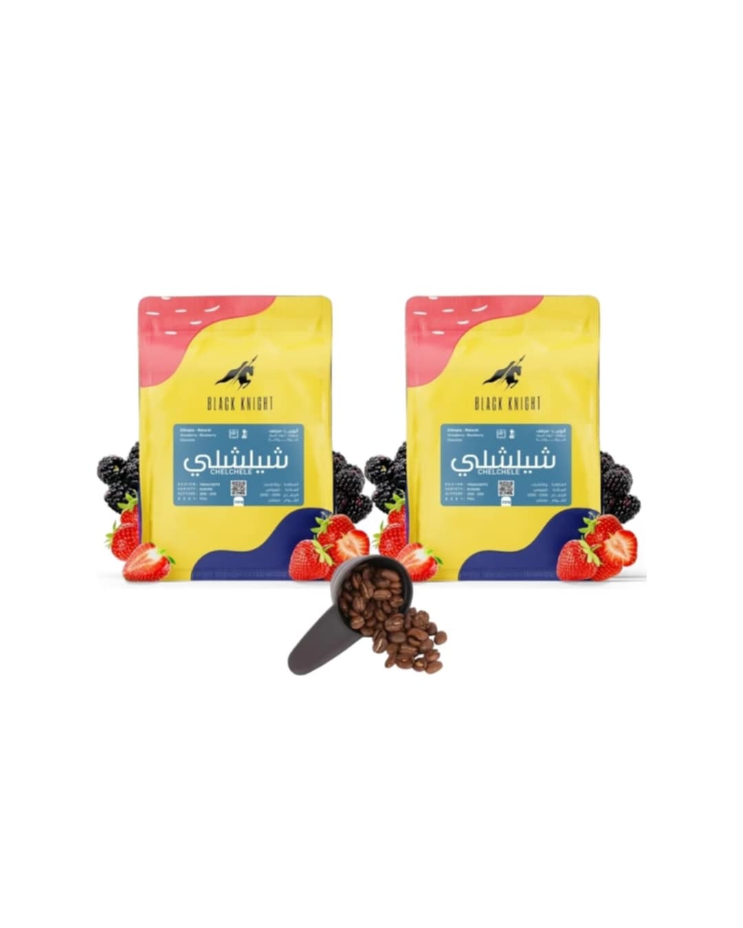 Coffee bean CHELCHELE ETHIOPIA 250G Two-Coffee Coffee Bean Set with Non-Ground Roaster Measuring Spoon Fits Espresso, Dairy and Drip Coffee