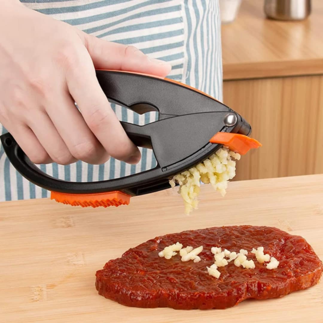 6-in-1 Multi-Function Garlic Press with Peeler, Crusher & Grater Tool