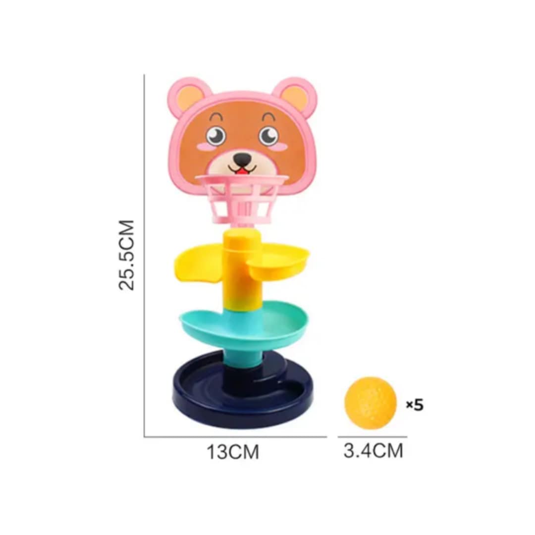 "Animal Head Spiral Ball Drop Toy Set – Fun Learning Game for Kids"