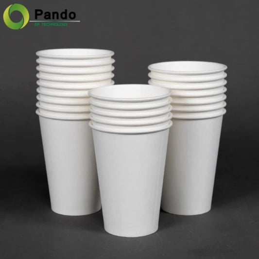 White Disposable Paper Cups | Ripple Insulated Eco Friendly Paper Cup | Strong Hot Beverage Cups for Coffee, Tea & More | Available in 8 oz | Pack of 50